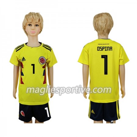 Completo Calcio Colombia Ospina 1 Bambino Divisa Prima Mondiali 2018